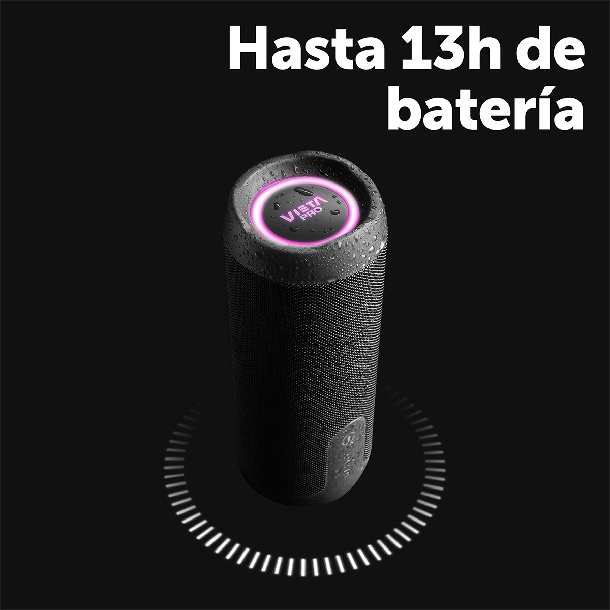 Altavoz portátil Vieta Pro Goody 4, Bluetooth, resistente al agua, autonomía hasta 12 h - Negro Negro-4