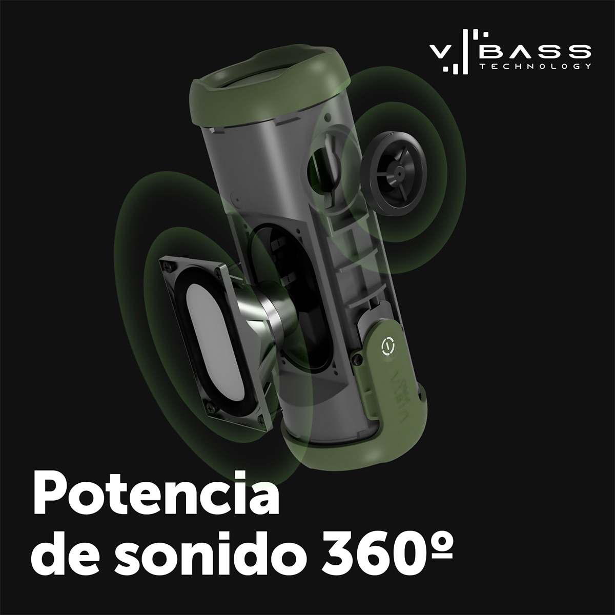 Altavoz portátil Vieta Pro Goody 4, Bluetooth, resistente al agua, autonomía hasta 12 h - Verde Verde-5