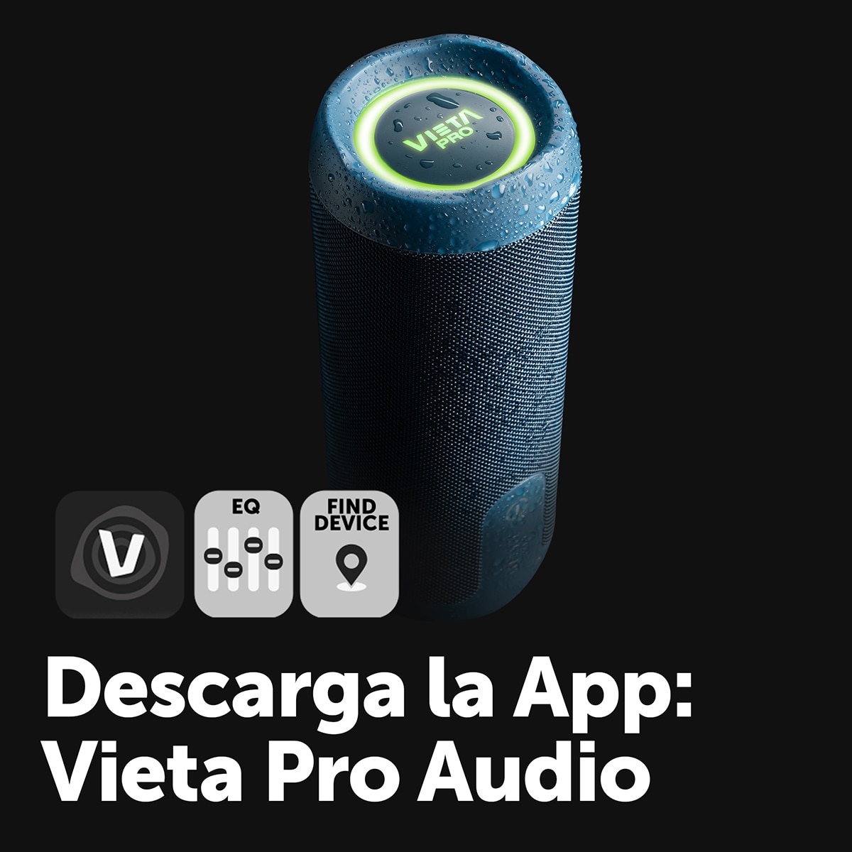 Imagen 7 de Altavoz portátil Vieta Pro Upper 4, Bluetooth, resistente al agua, hasta 13 horas de autonomía - Azul Azul
