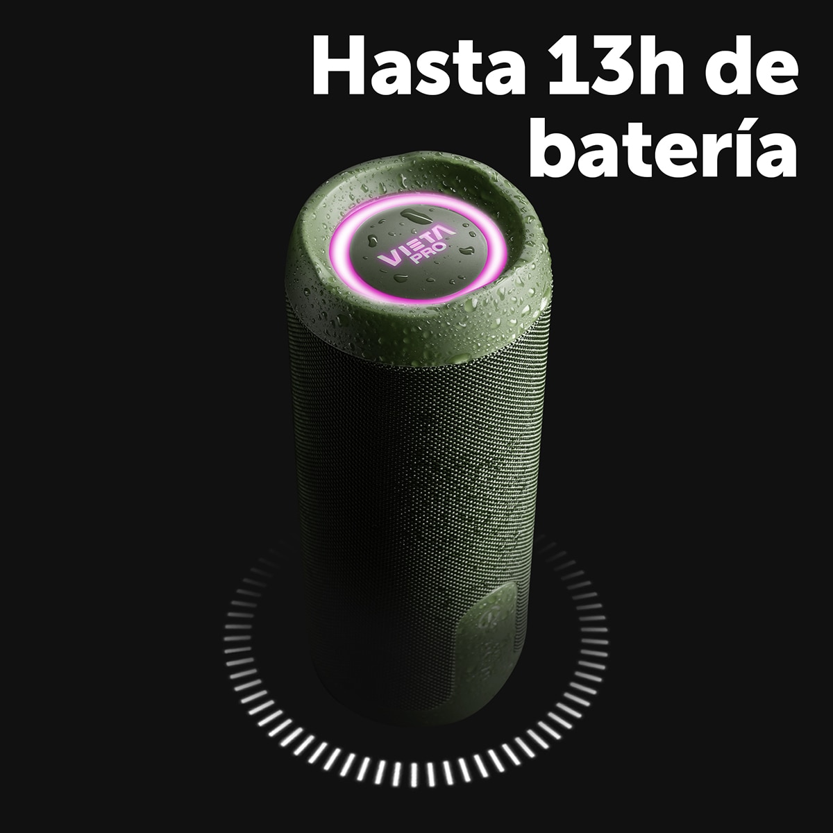 Altavoz portátil Vieta Pro Upper 4, Bluetooth, resistente al agua, hasta 13 horas de autonomía Verde-4