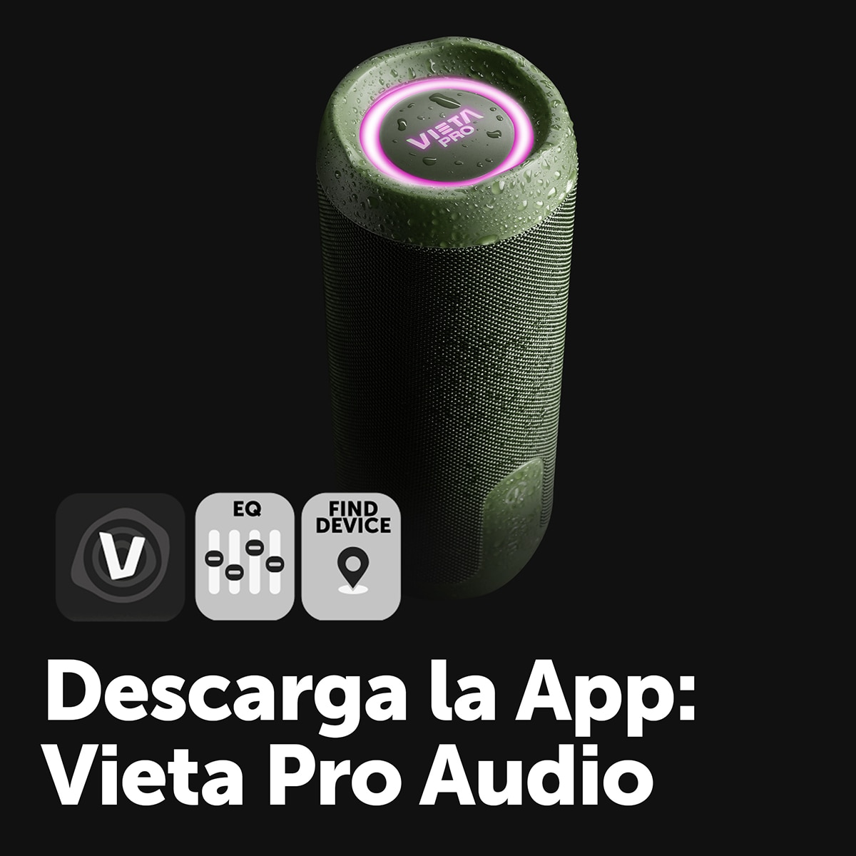 Altavoz portátil Vieta Pro Upper 4, Bluetooth, resistente al agua, hasta 13 horas de autonomía Verde-6
