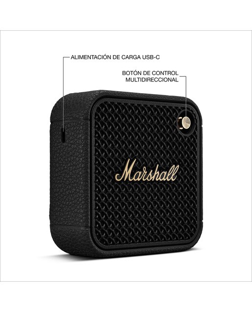 Altavoz portátil Marshall Willen II Black & Brass Negro-2