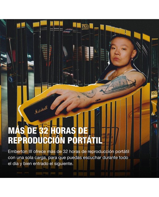 Altavoz portátil Marshall Emberton III, Bluetooth Negro-6