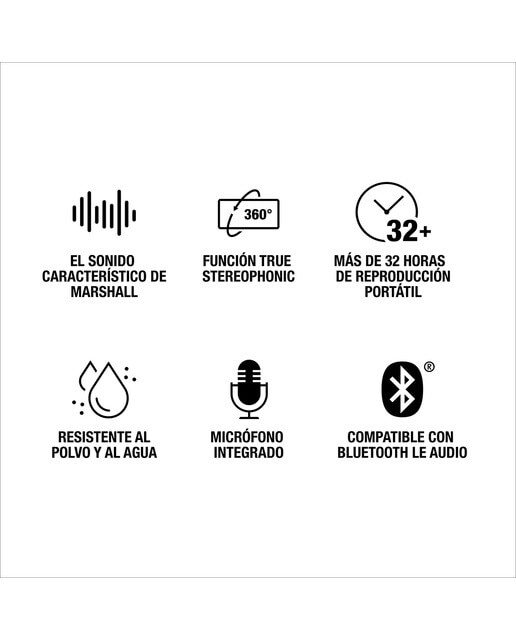Altavoz portátil Marshall Emberton III, Bluetooth Negro-12