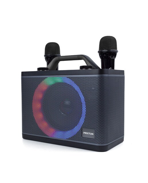 Coluna Karaoke Portátil Prixton PartyGo Preto-3