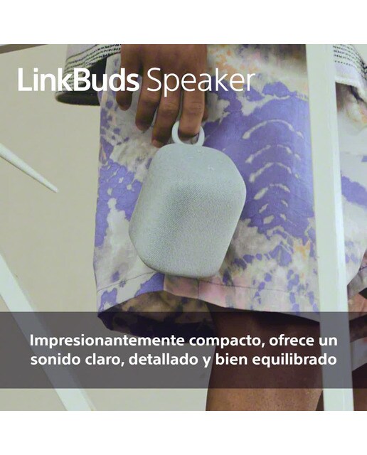 Altavoz portátil inalámbrico Sony LinkBuds, Bluetooth, resistente al agua IPX4, 12h de batería, llamadas nítidas, exteriores, viajes, - Negro Negro-4