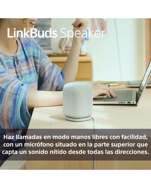 Altavoz portátil inalámbrico Sony LinkBuds, Bluetooth, resistente al agua IPX4, 12h de batería, llamadas nítidas, exteriores, viajes, - Negro Negro-5