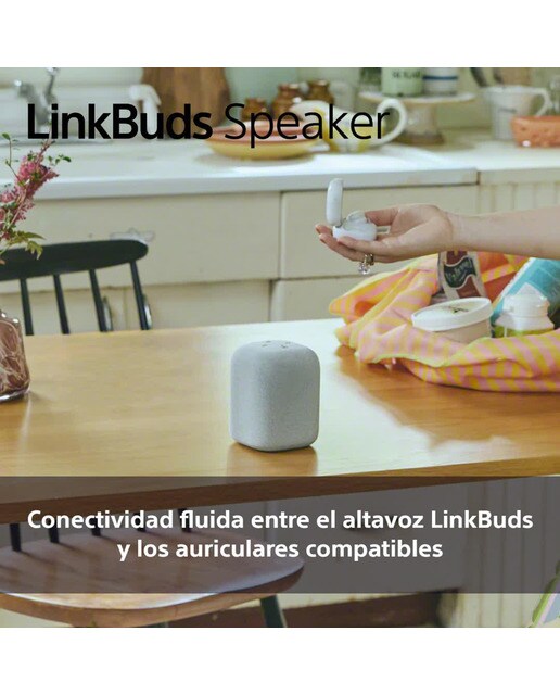 Altavoz portátil inalámbrico Sony LinkBuds, Bluetooth, resistente al agua IPX4, 12h de batería, llamadas nítidas, exteriores, viajes, - Negro Negro-6
