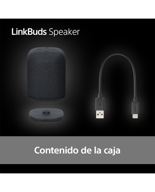 Altavoz portátil inalámbrico Sony LinkBuds, Bluetooth, resistente al agua IPX4, 12h de batería, llamadas nítidas, exteriores, viajes, - Negro Negro-10