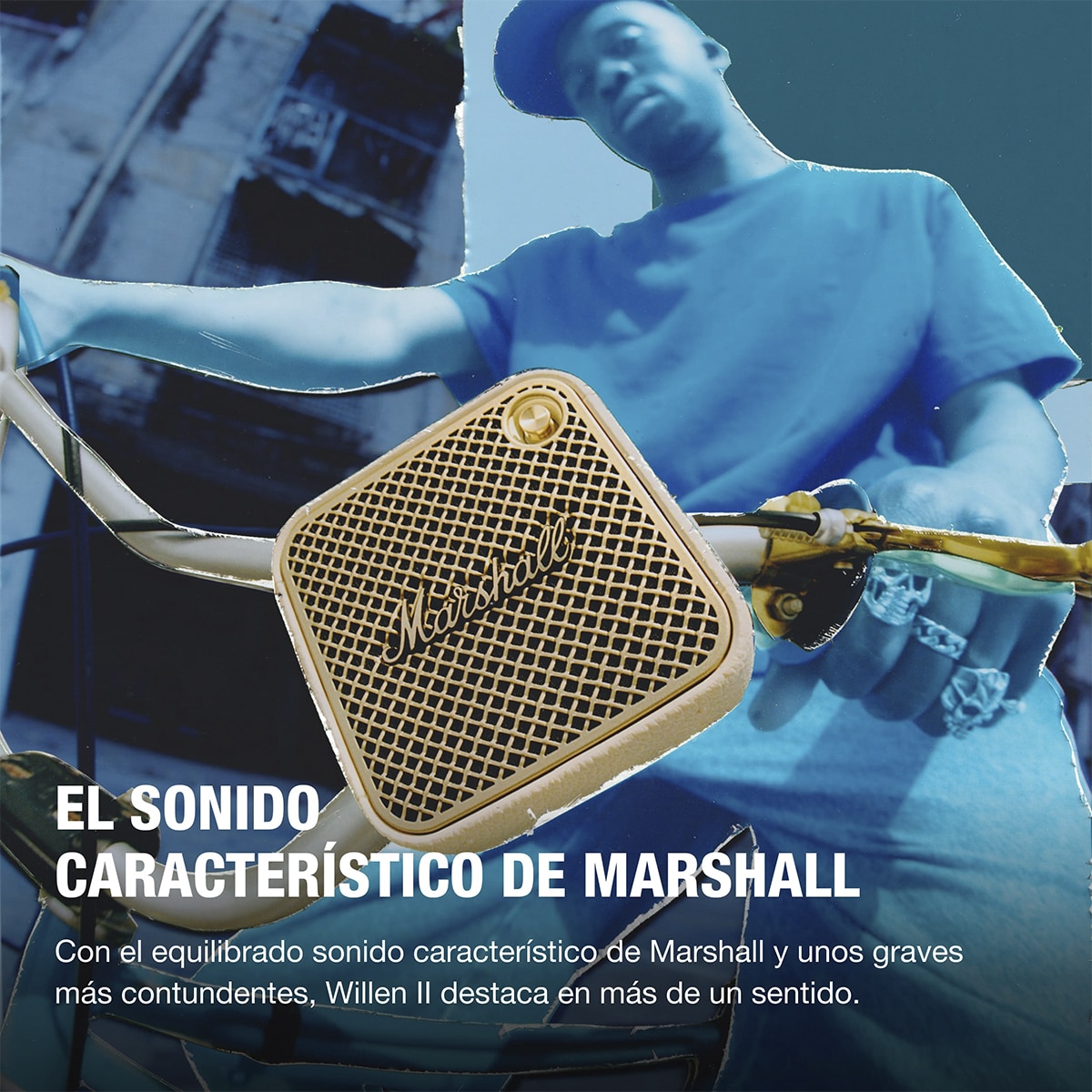 Altavoz portátil Marshall Willen II Cream Crema-2