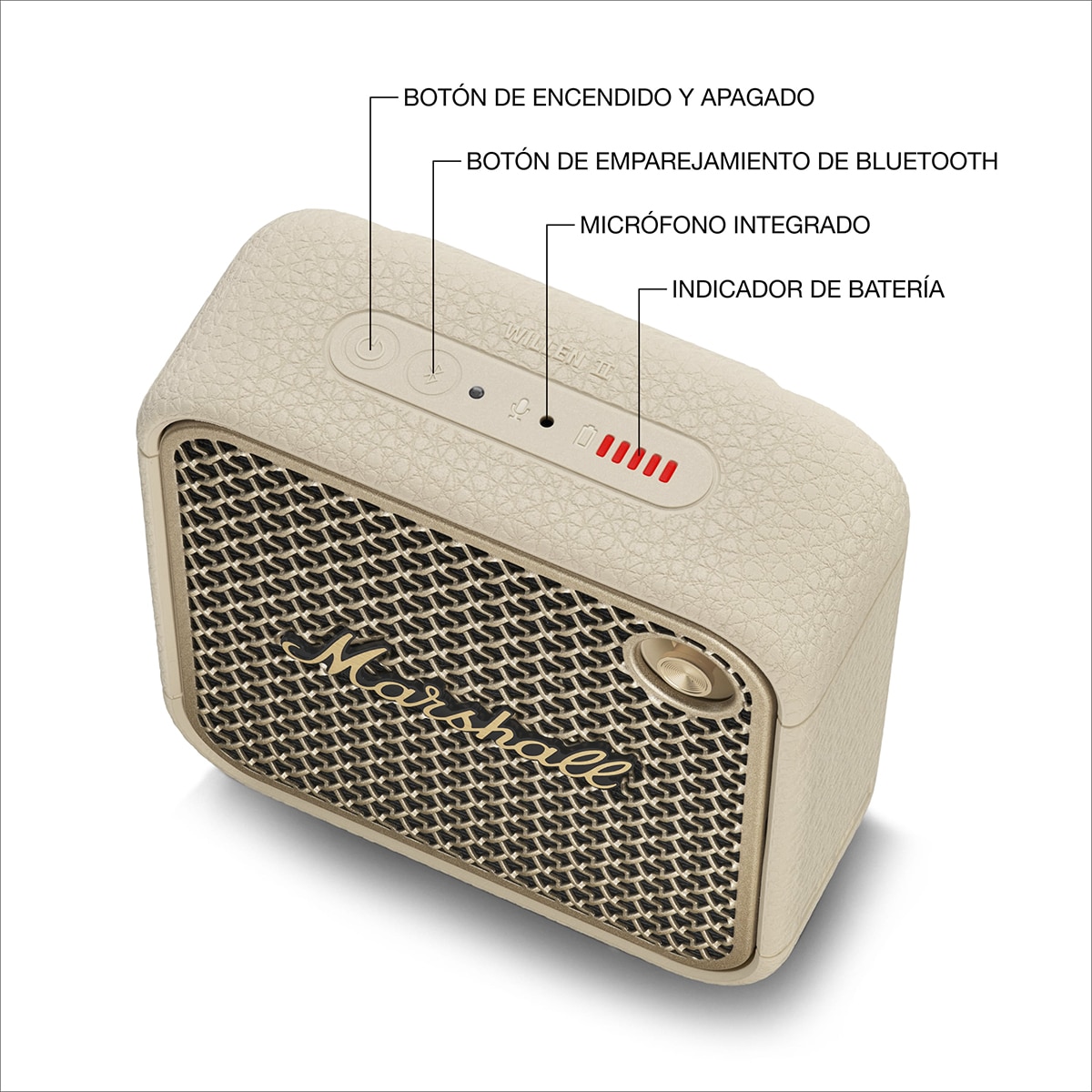 Altavoz portátil Marshall Willen II Cream Crema-6