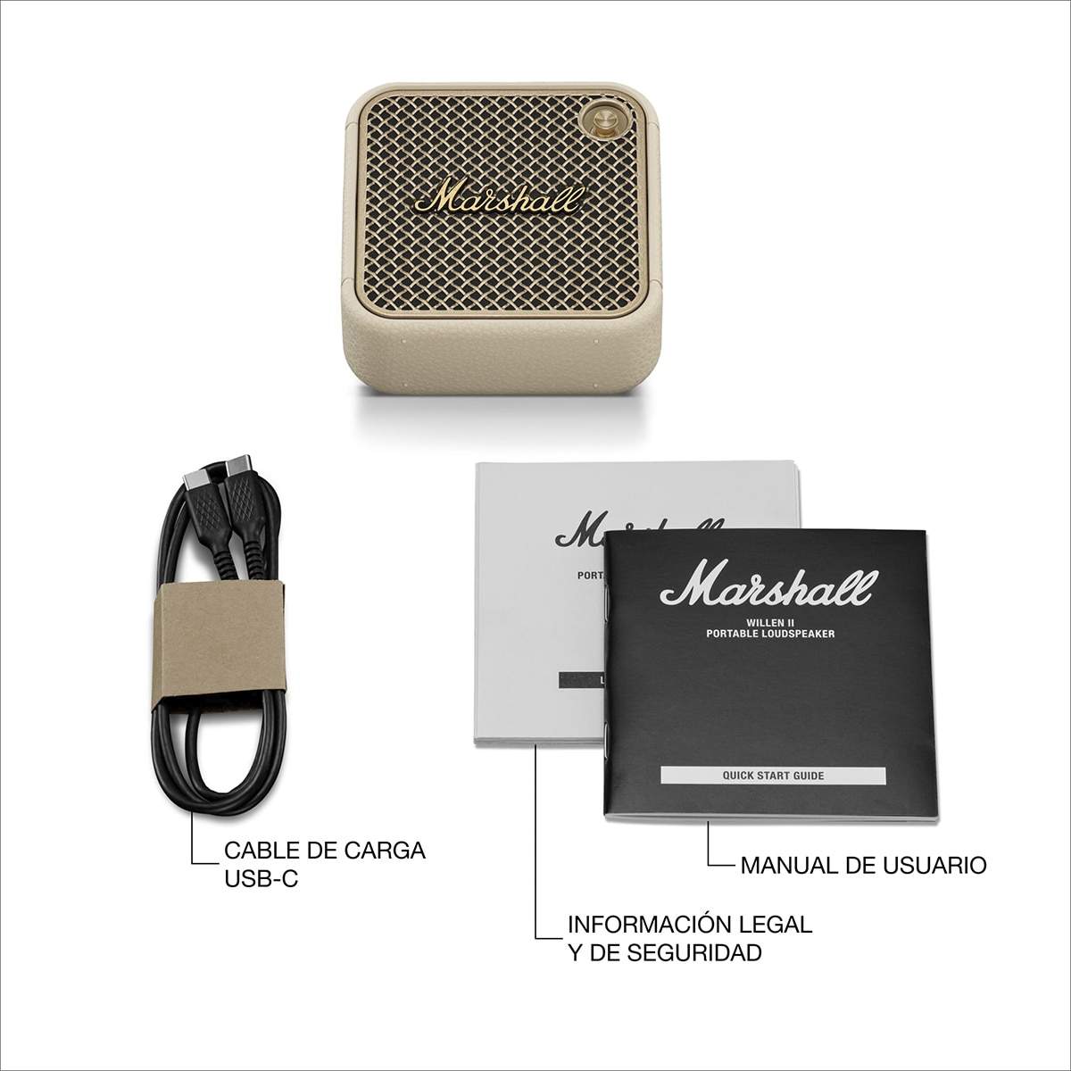 Altavoz portátil Marshall Willen II Cream Crema-10