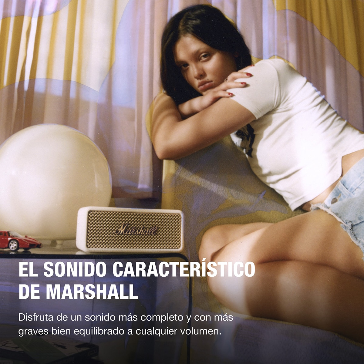 Altavoz portátil Marshall Emberton III Cream Crema-2