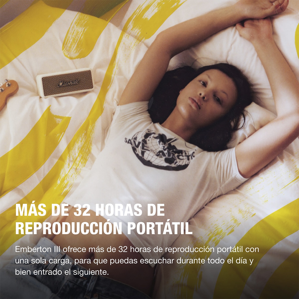 Altavoz portátil Marshall Emberton III Cream Crema-4
