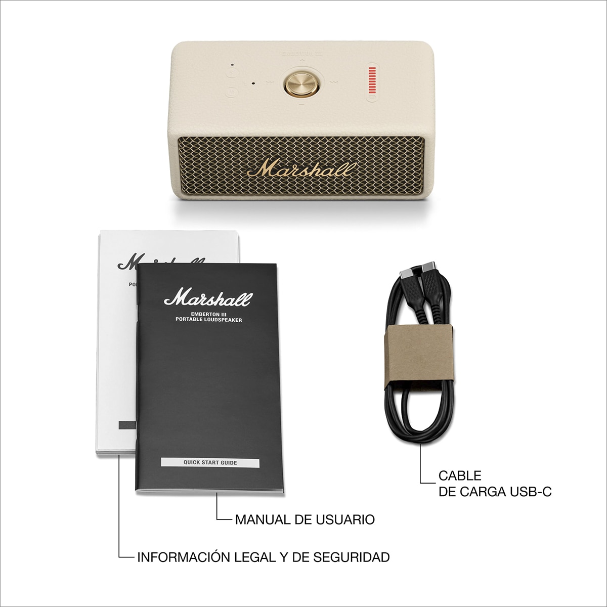 Altavoz portátil Marshall Emberton III Cream Crema-9