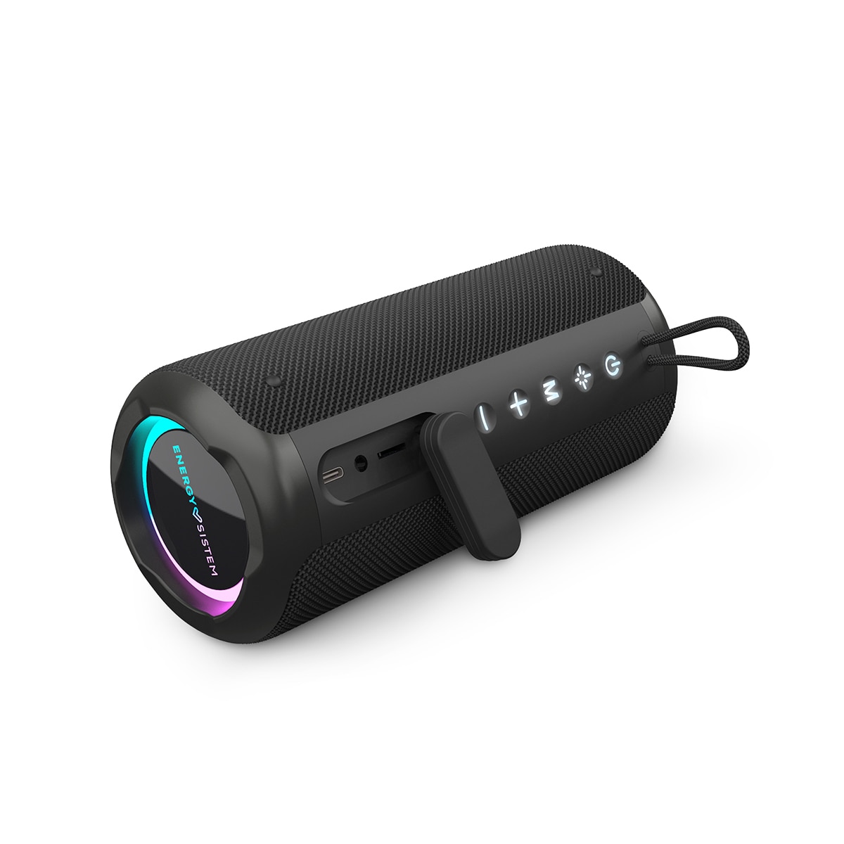 Altavoz portátil Energy Sistem TempoRave Bluetooth 5.3, TWS, 12h de autonomía, IPX6, Radio FM, Luces LED Negro-2