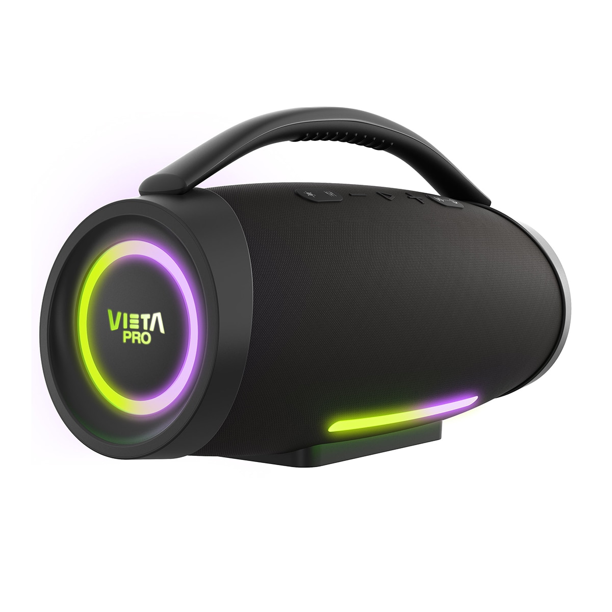 Imagem 0 de Coluna Portátil Vieta Pro Thunder 2, 150 W, Bluetooth 5.3, IPX6, 24 Horas de Bateria, TWS Estéreo - Preto