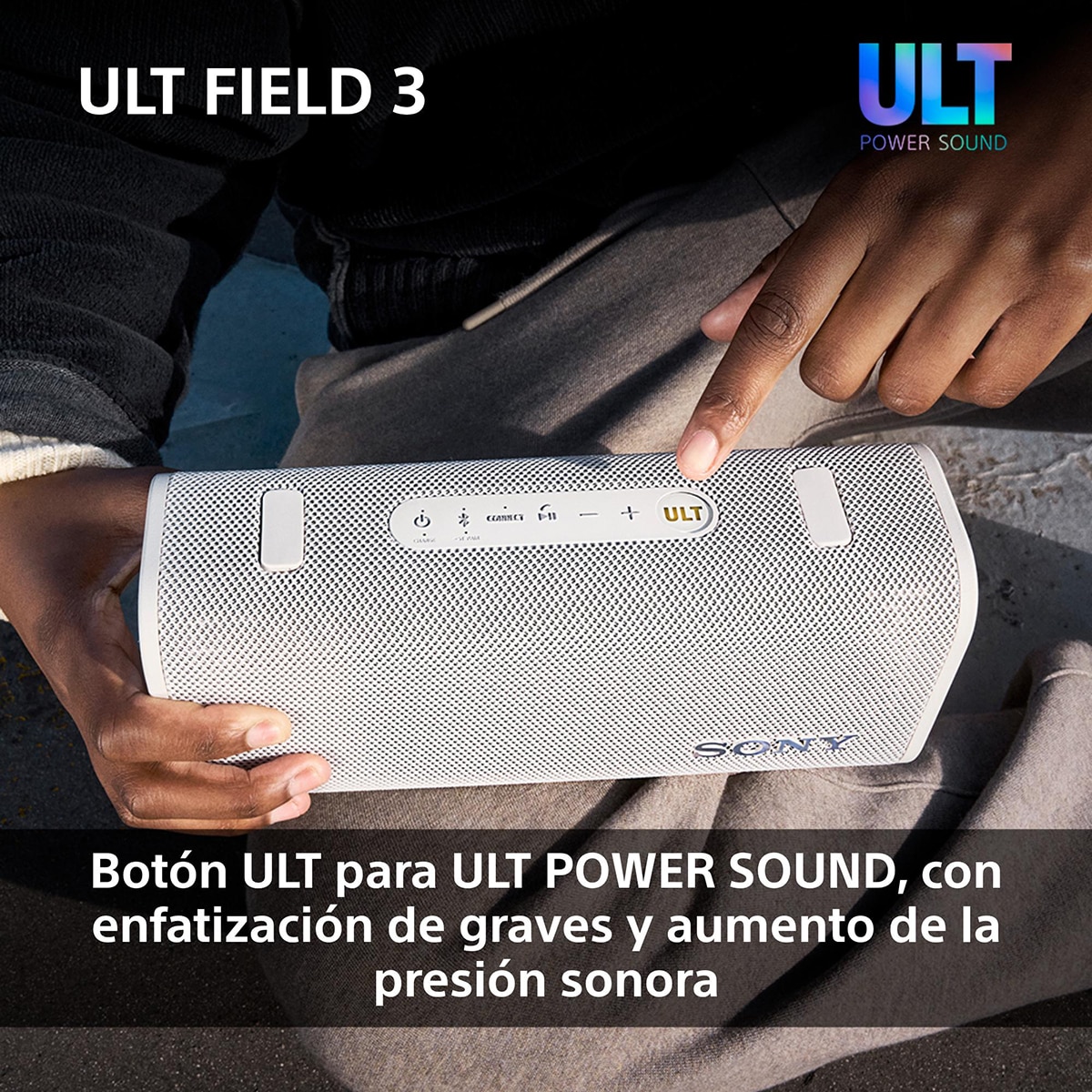 Altavoz portátil Sony ULT FIELD 3 con ULT POWER SOUND, IP 67, resistente al agua, polvo y golpes, 24 horas de batería, correa desmontable - Verde Verde-4