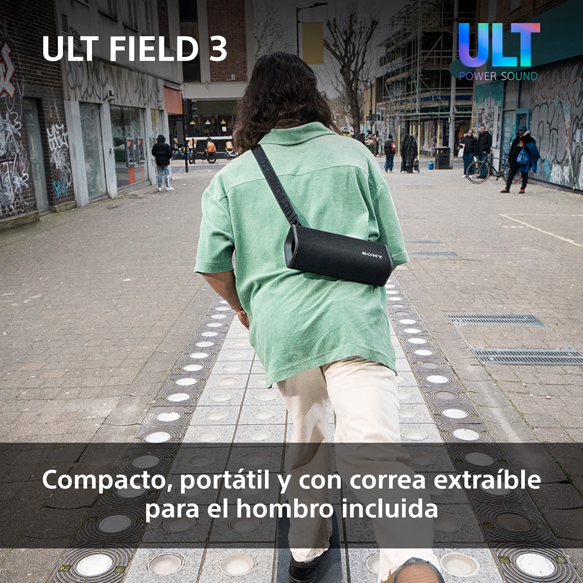 Altavoz portátil Sony ULT FIELD 3 con ULT POWER SOUND, IP 67, resistente al agua, polvo y golpes, 24 horas de batería, correa desmontable - Verde Verde-5