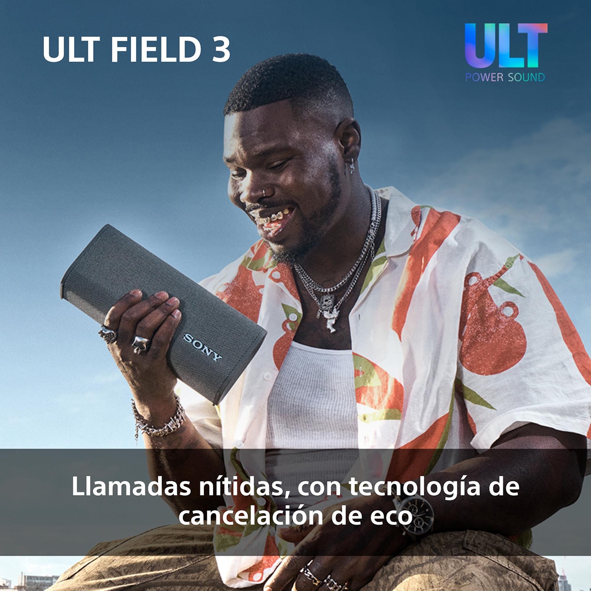 Altavoz portátil Sony ULT FIELD 3 con ULT POWER SOUND, IP 67, resistente al agua, polvo y golpes, 24 horas de batería, correa desmontable - Blanco Blanco-10