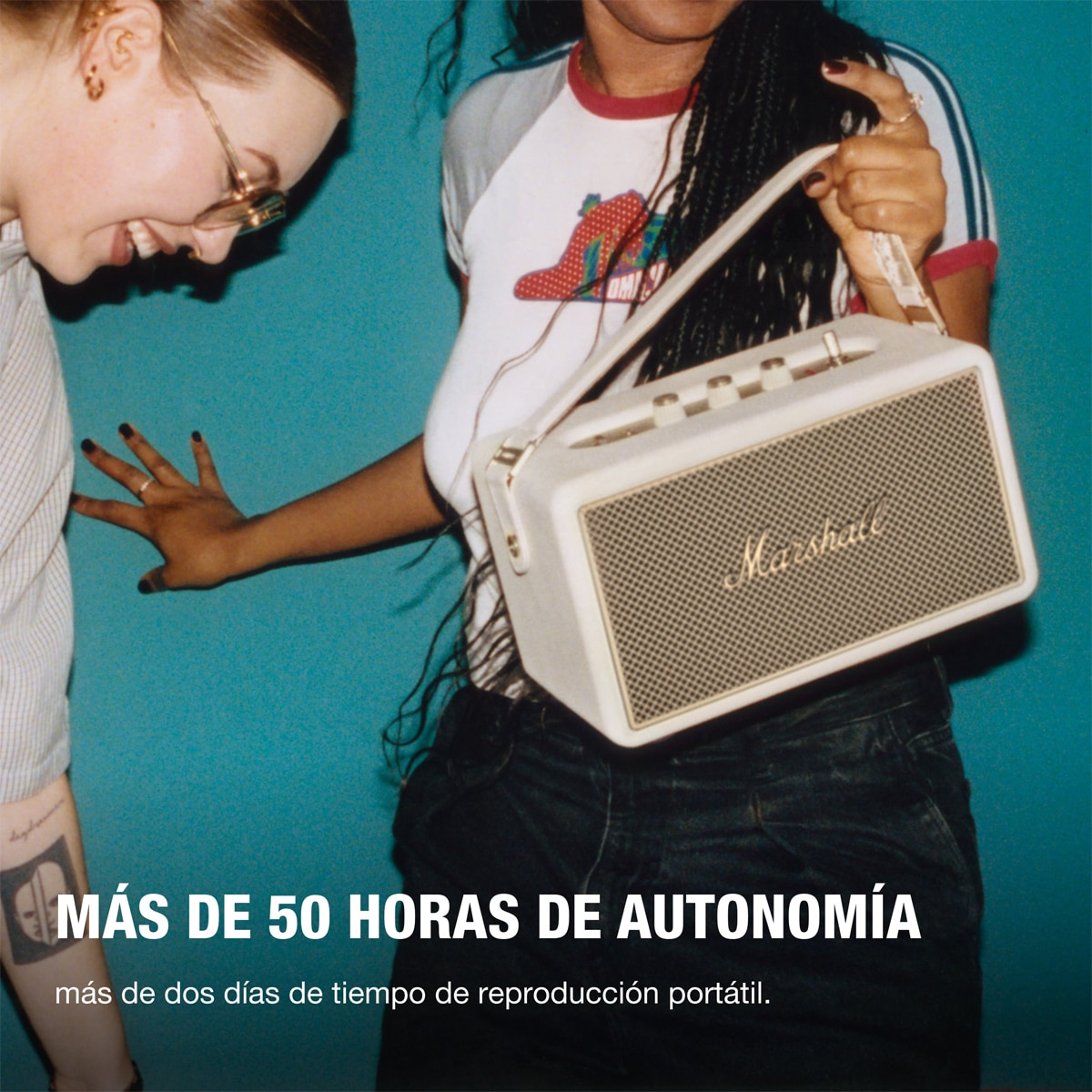 Altavoz portátil Marshall Kilburn III, Bluetooth Crema-2