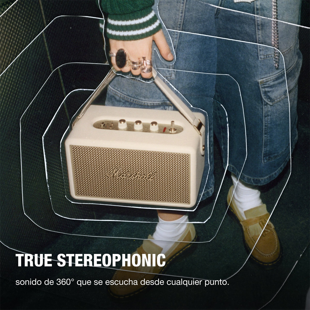 Altavoz portátil Marshall Kilburn III, Bluetooth Crema-3