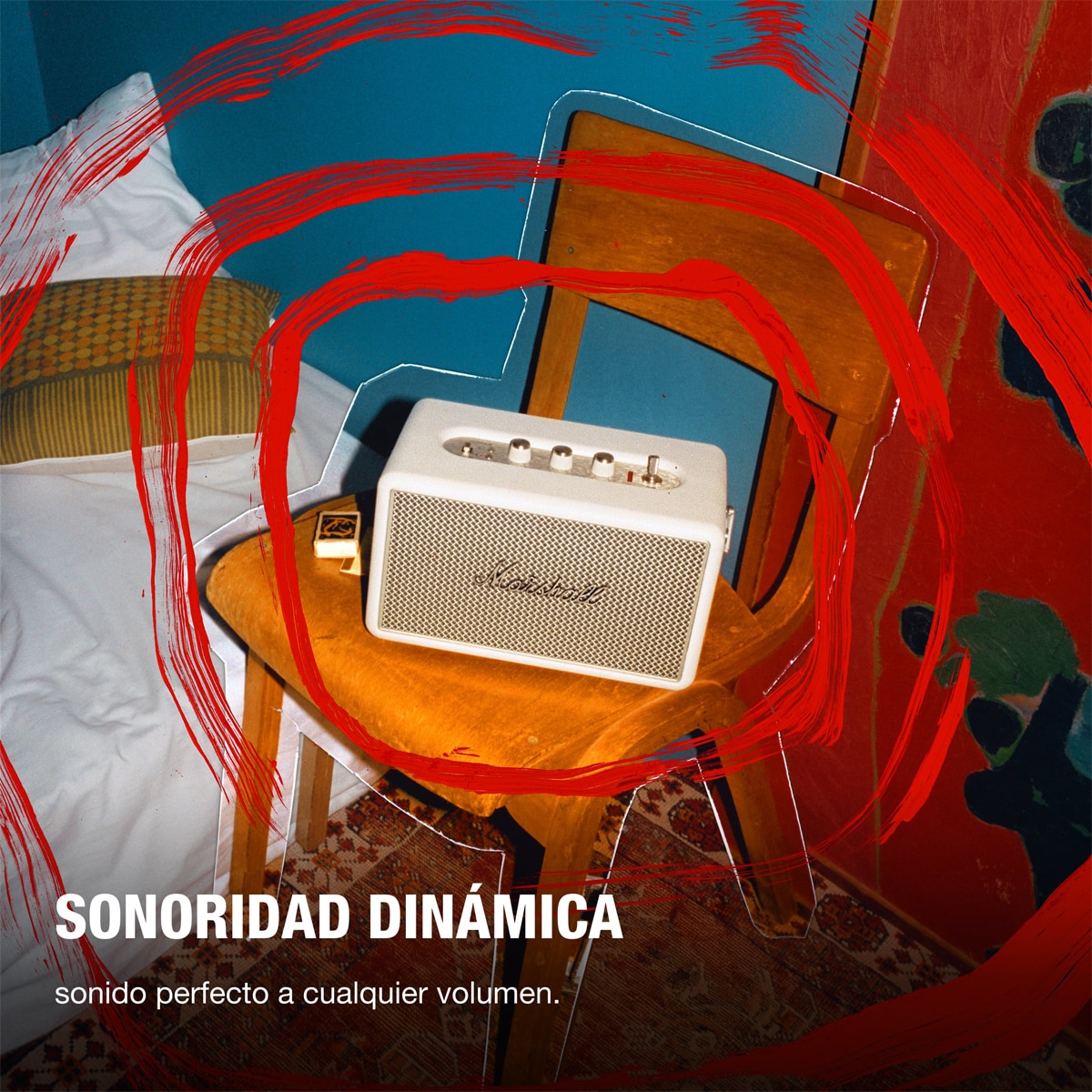 Altavoz portátil Marshall Kilburn III, Bluetooth Crema-5