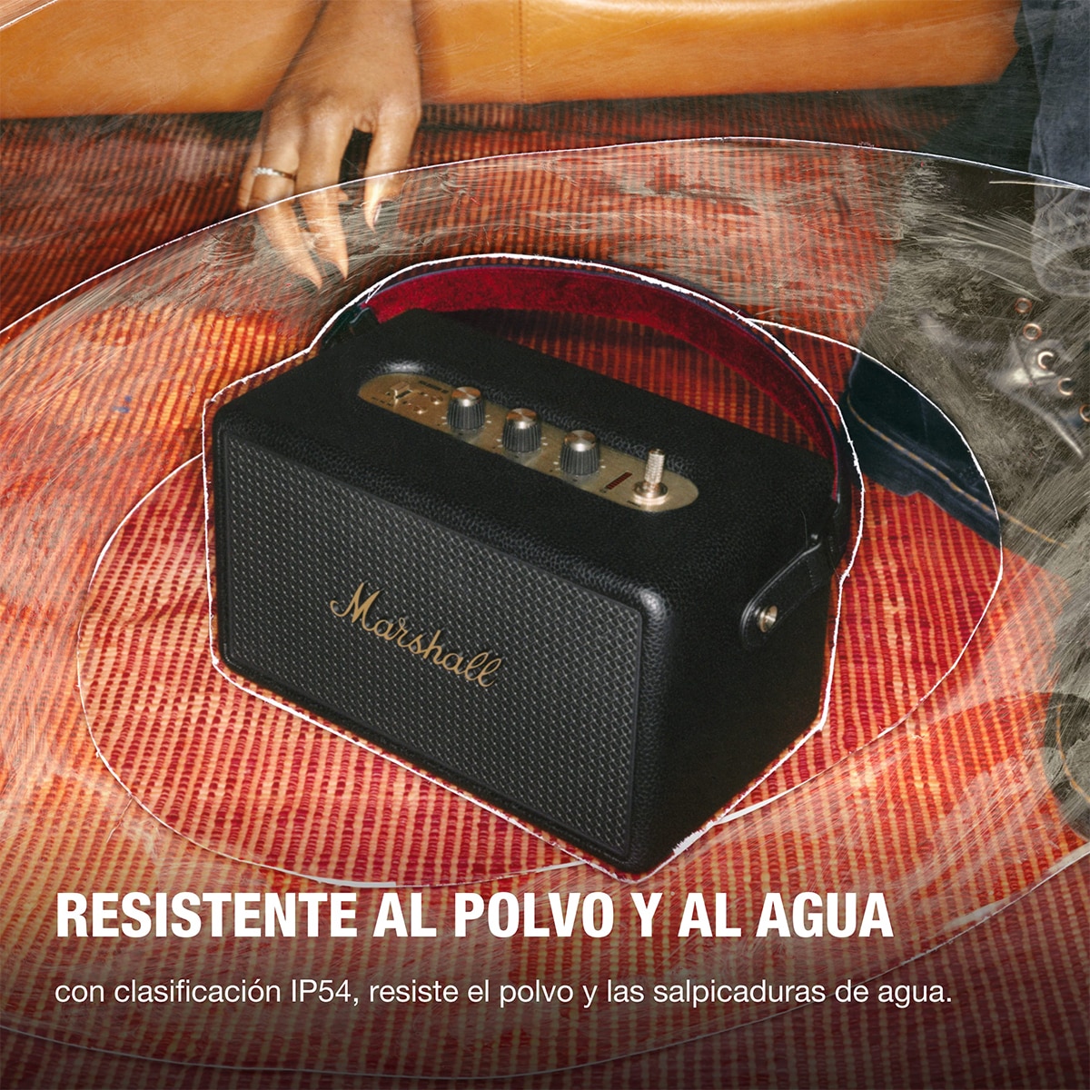 Altavoz portátil Marshall kilburn III Black and Brass, Bluetooth Negro / Bronce-4