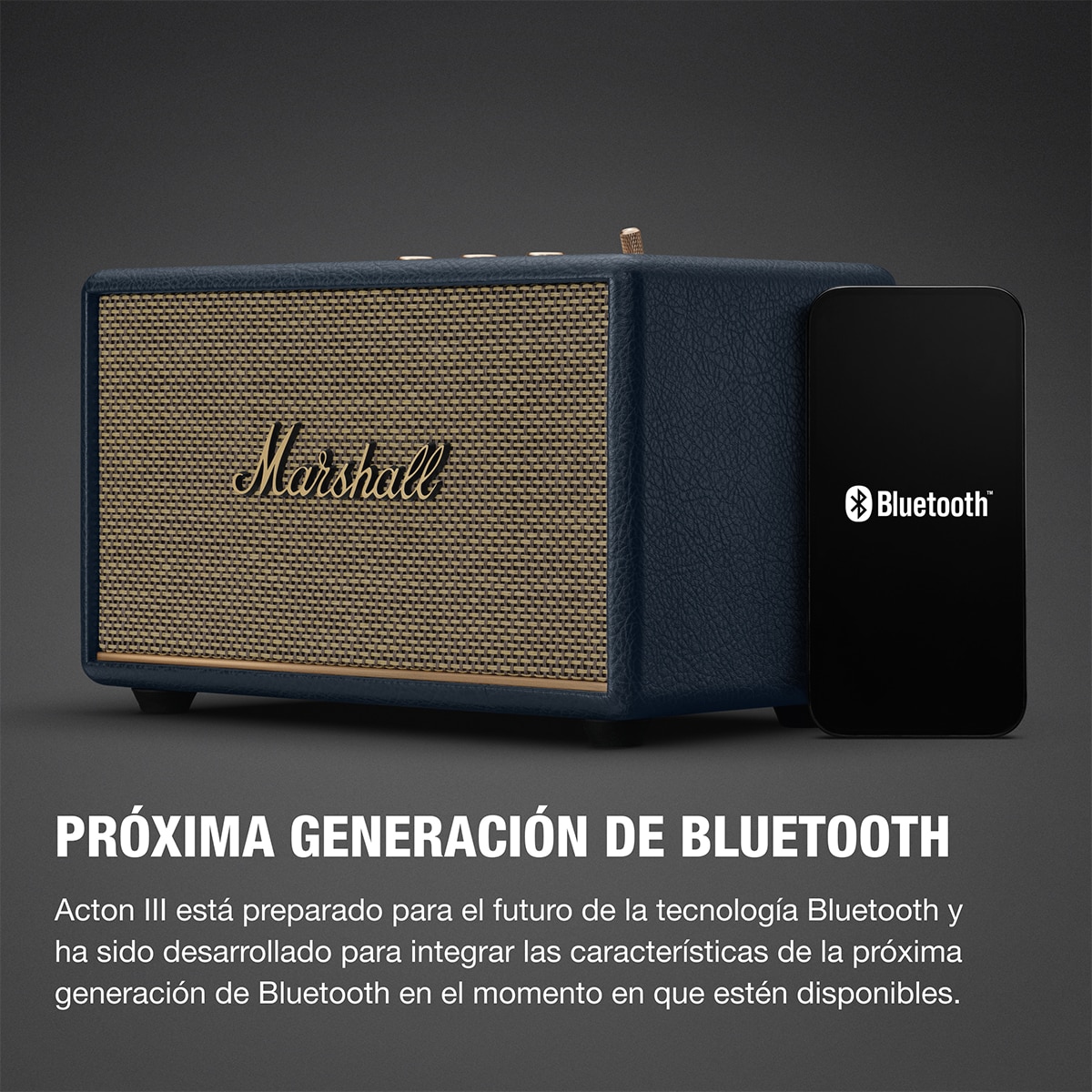 Imagen 4 de Altavoz Marshall Acton III Bluetooth - Azul Medianoche Azul Medianoche