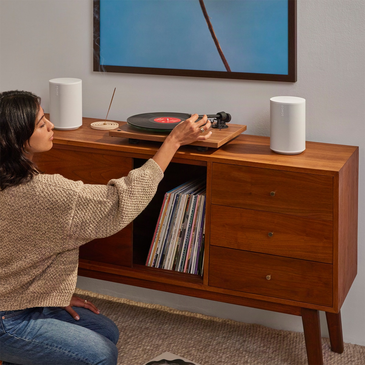 Altavoz de estantería Sonos Era 100 SL, Bluetooth y Wi-Fi Blanco-7