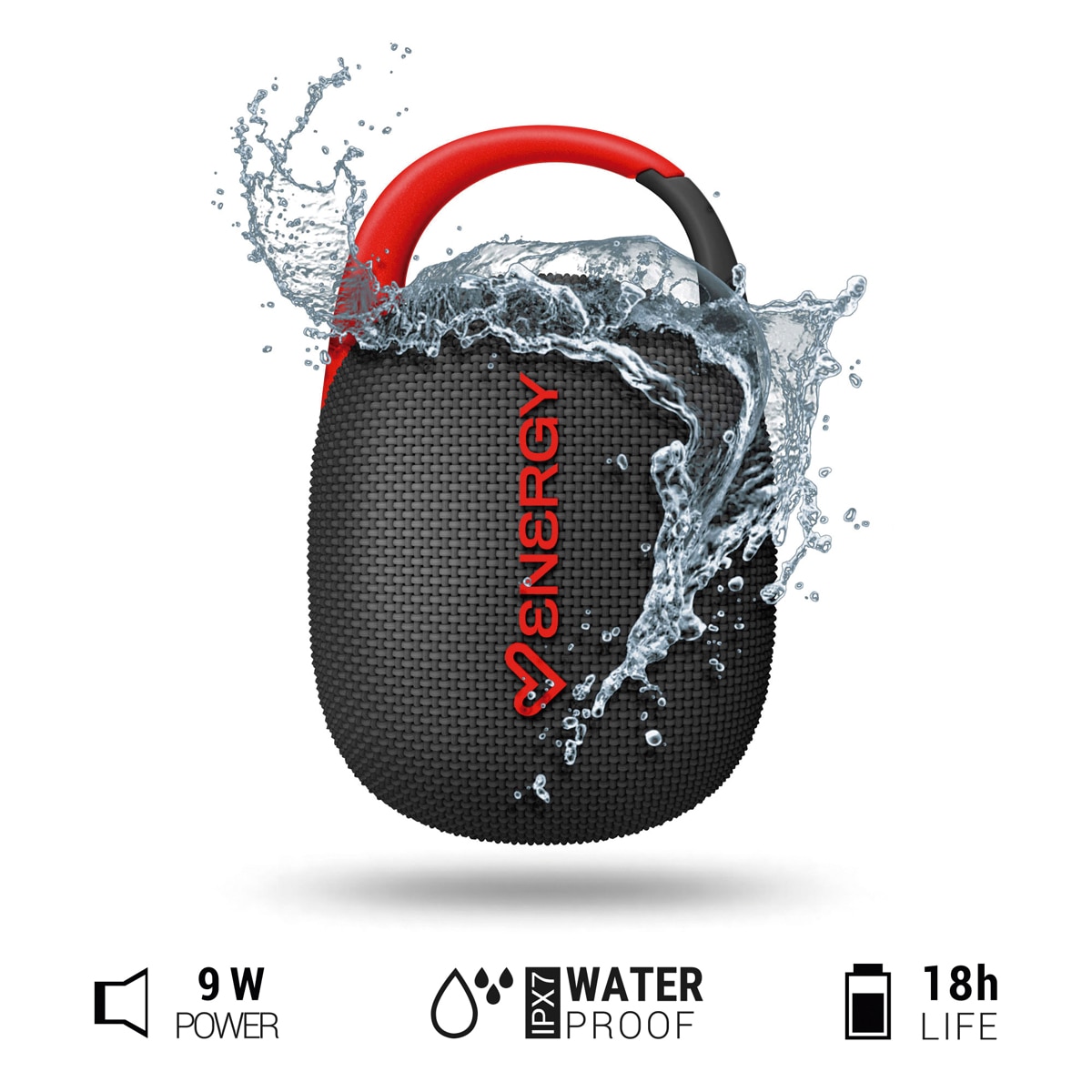 Altavoz Portátil Energy Sistem Clip (9W, 12h de autonomía, radio FM, Diseño ultraligero, TWS) - Negro Negro-7