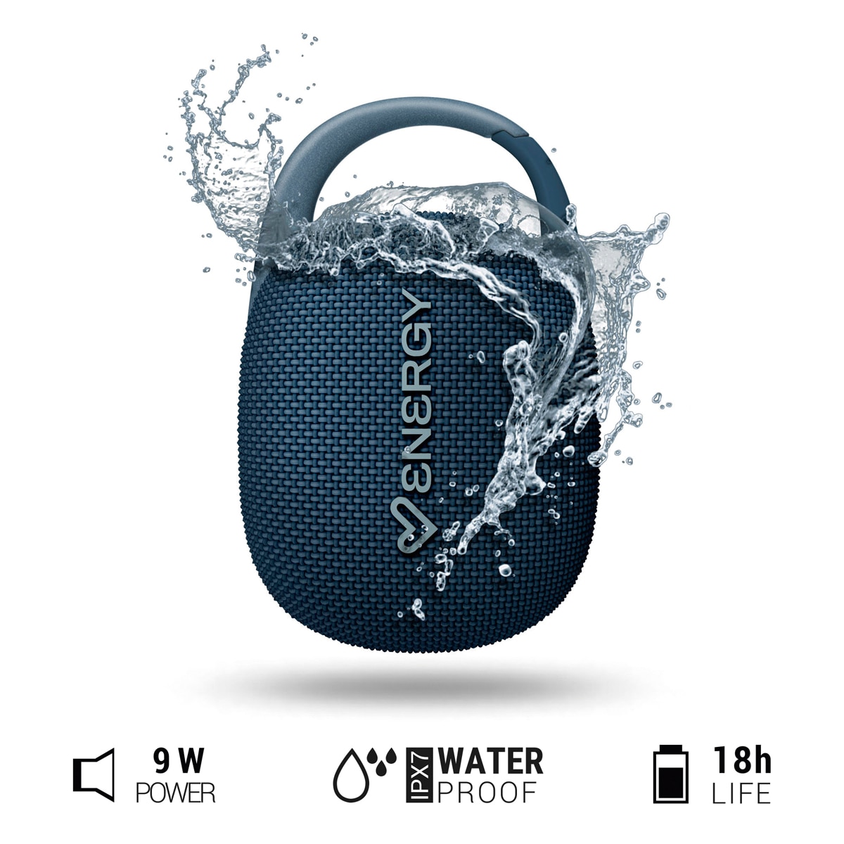 Altavoz Portátil Energy Sistem Clip (9W, 12h de autonomía, radio FM, Diseño ultraligero, TWS) - Azul Azul-7