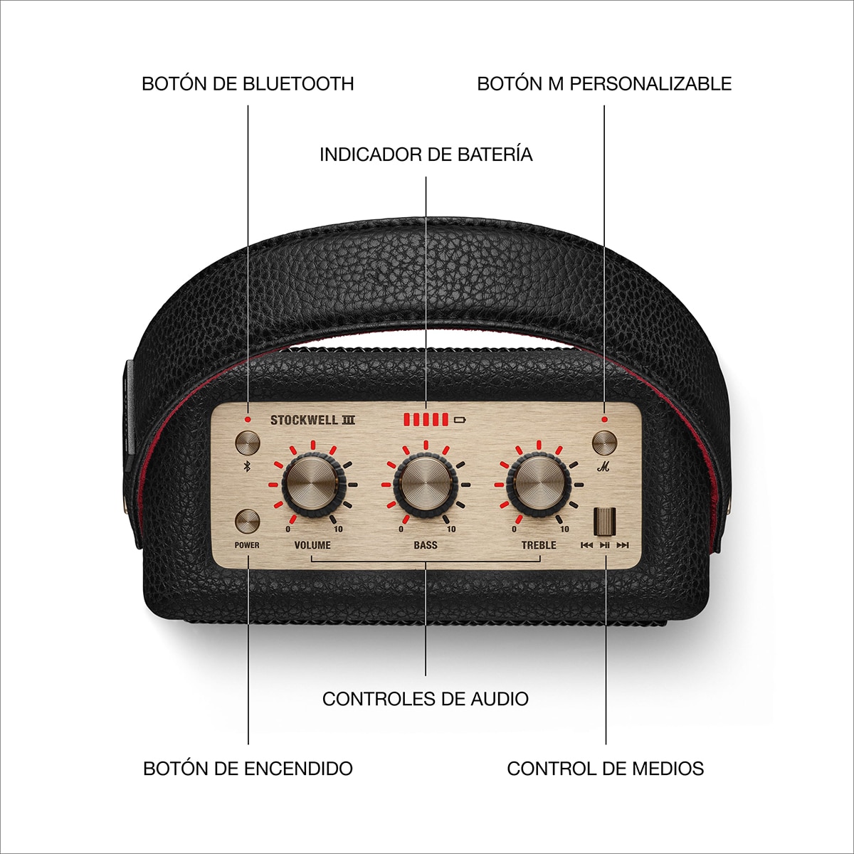 Imagen 6 de Altavoz portátil Marshall Stockwell III Bluetooth - Negro Negro