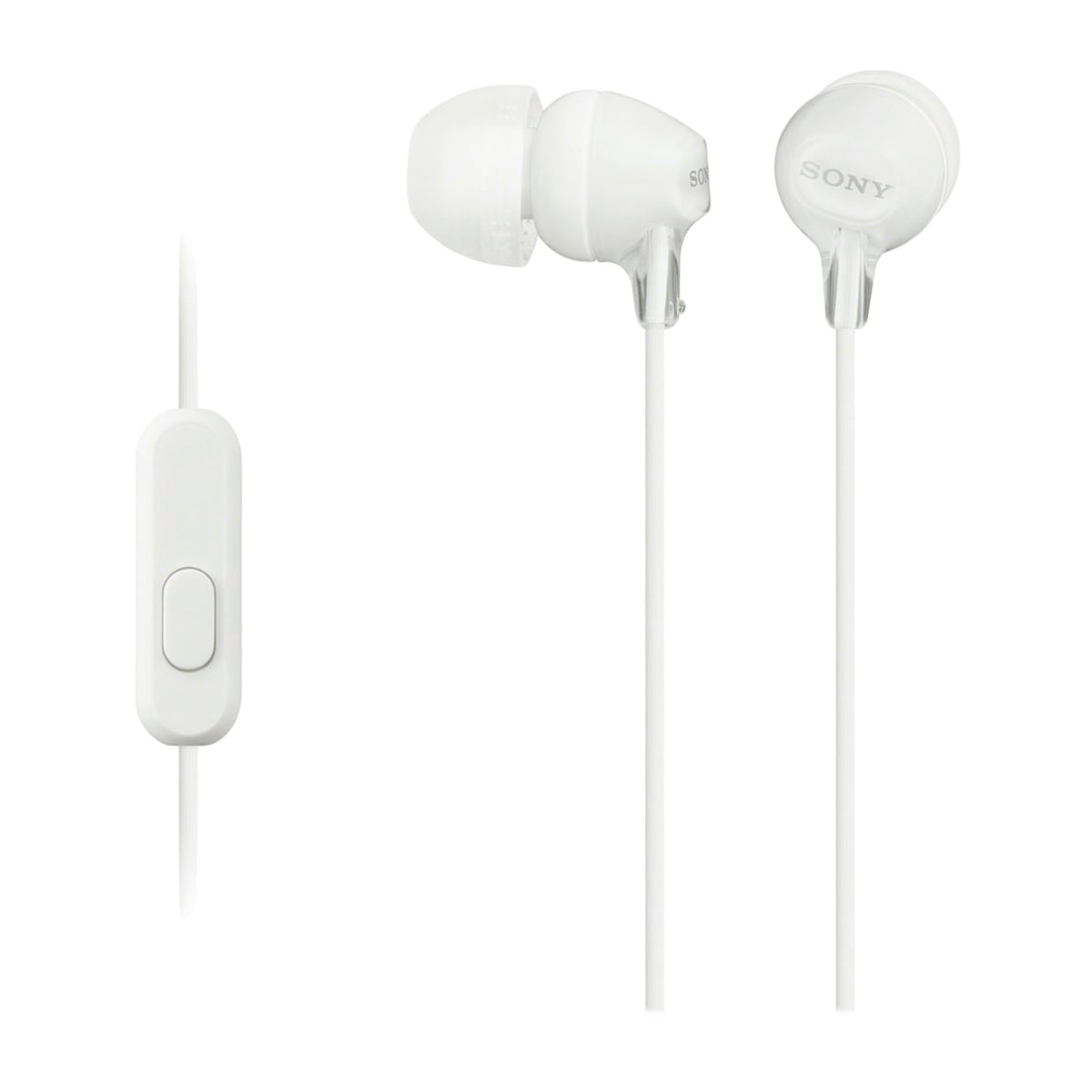 Sony MDR-EX15AP Auriculares de botón con micrófono para smartphones - Blanco Blanco-1
