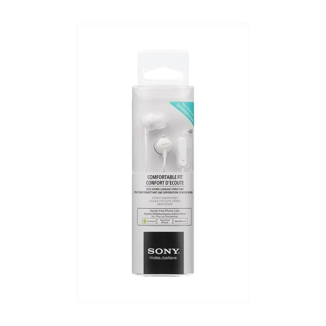 Sony MDR-EX15AP Auriculares de botón con micrófono para smartphones - Blanco Blanco-2