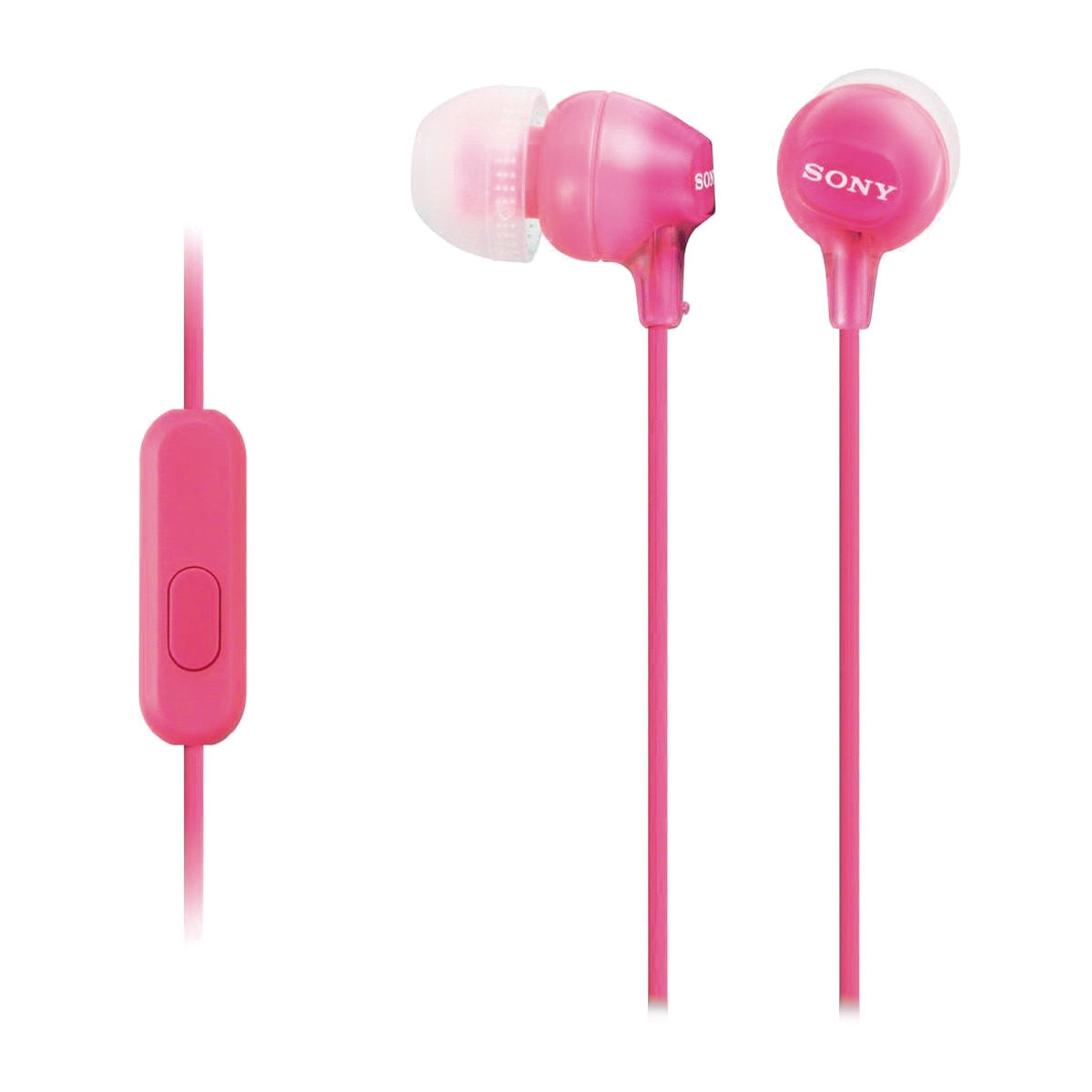 Sony MDR-EX15AP Auriculares de botón con micrófono para smartphones Rosa-1