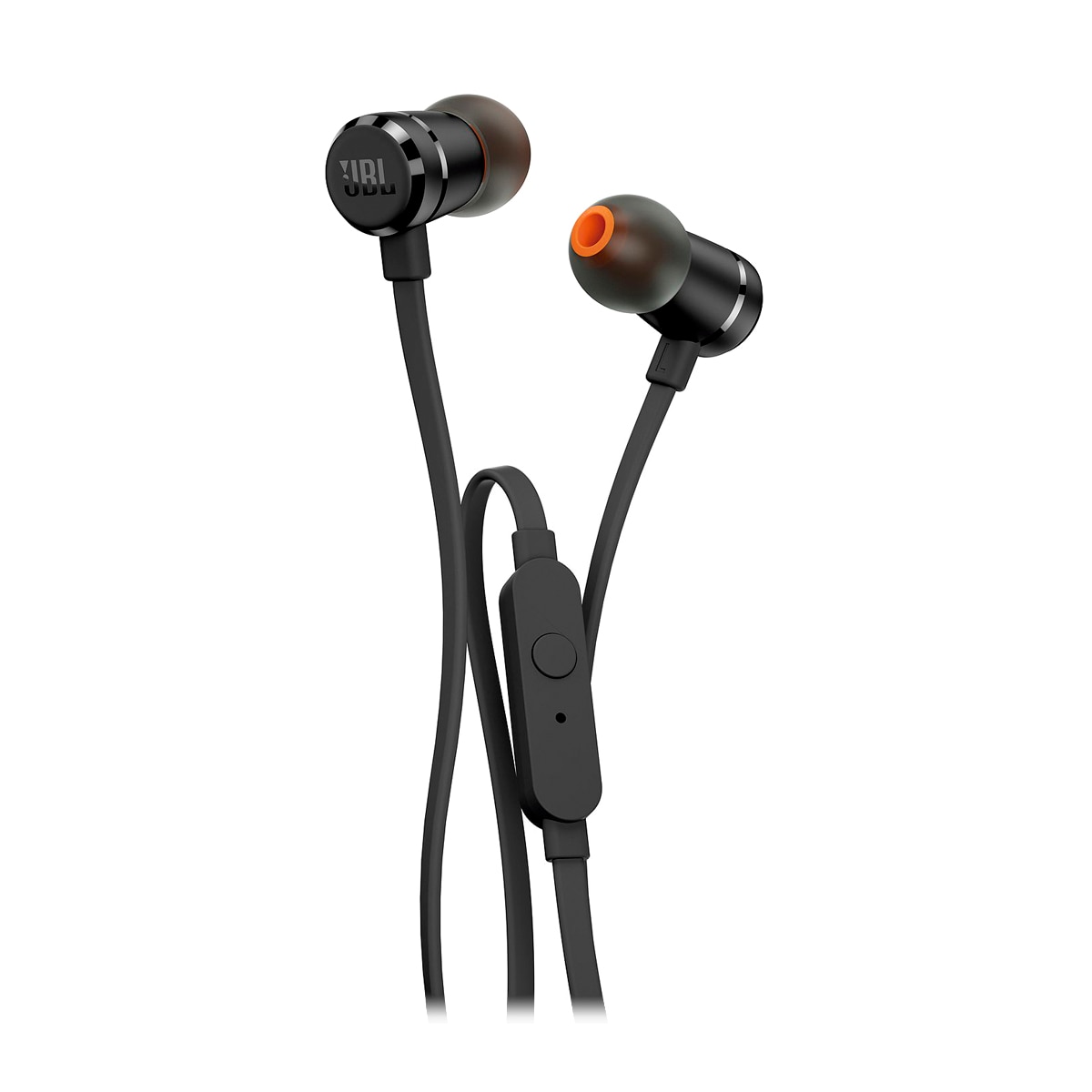Auriculares de botón JBL T290 Negro con micrófono Negro-1