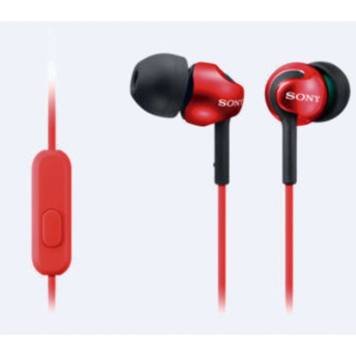 Sony MDR-EX110AP Auriculares de botón con micrófono para Android Rojo-2