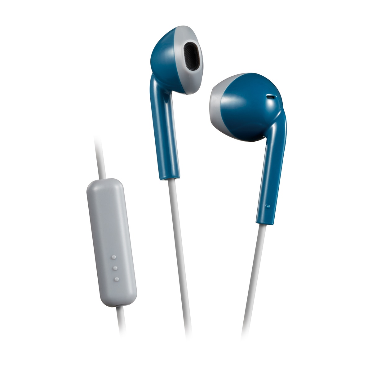 Auriculares de botón JVC HA-F19M-AH-E Azul con controlador y micrófono Azul-1