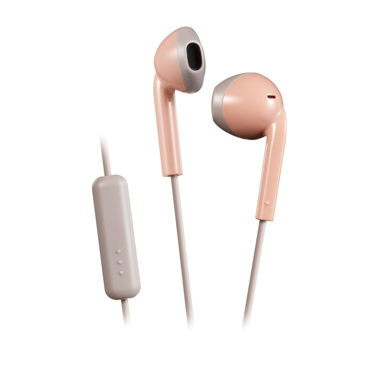 Auriculares de botón JVC HA-F19M-PT-E Rosa con controlador y micrófono Rosa-1