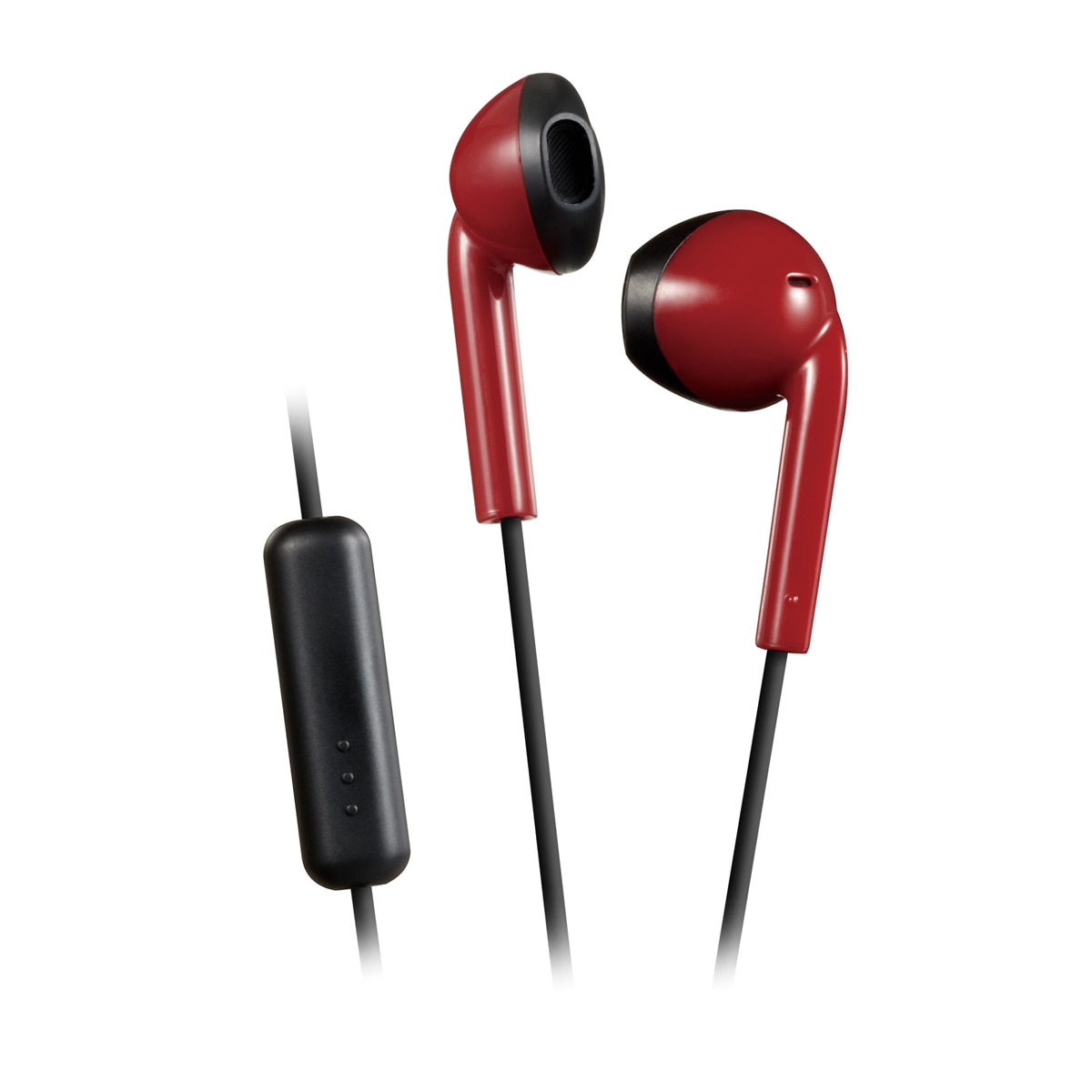 Auriculares de botón JVC HA-F19M-RB-E Rojo con controlador y micrófono Rojo-1