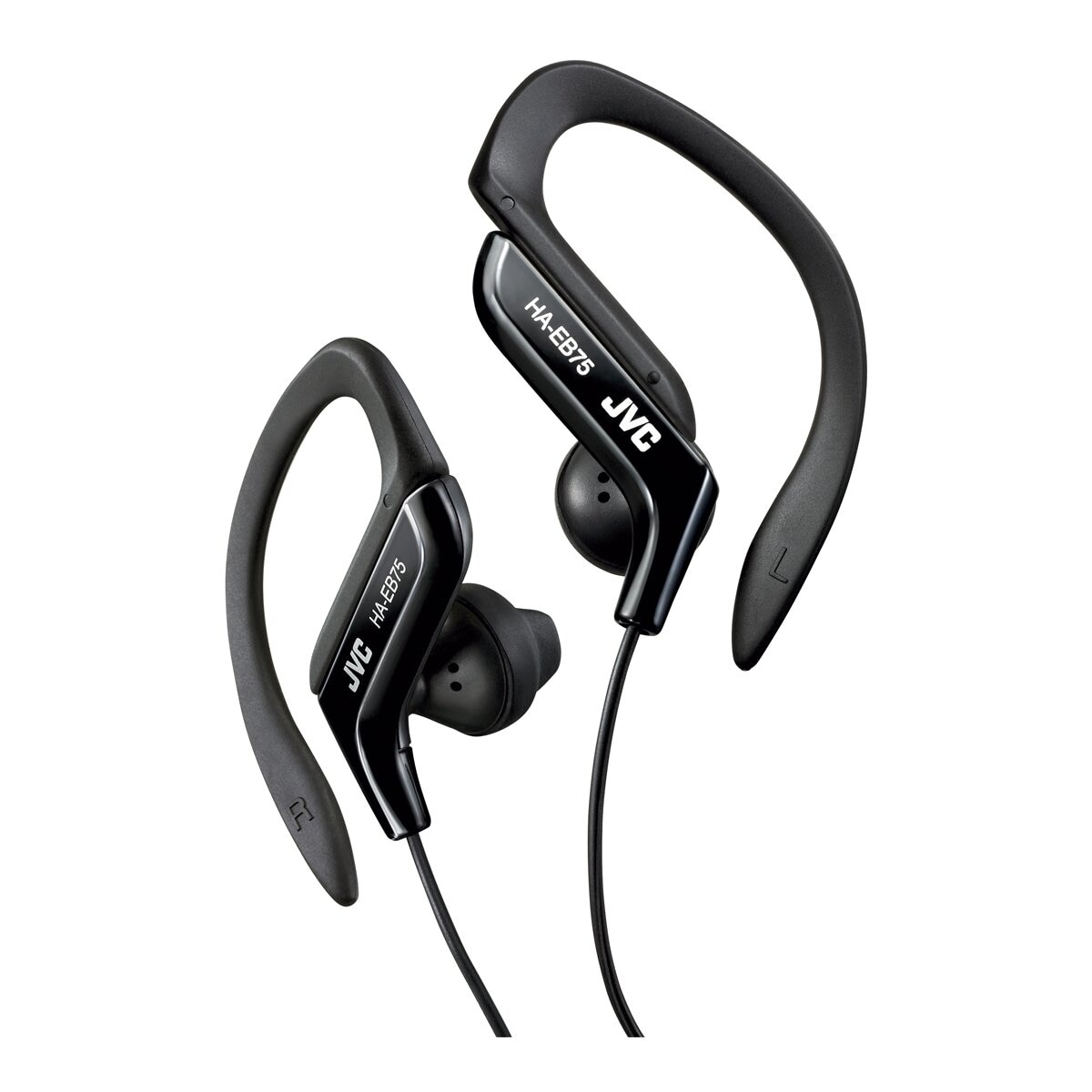 Auriculares de botón deportivos JVC HA-EB75-BN-U con enganche tipo clip ajustable Negro-1