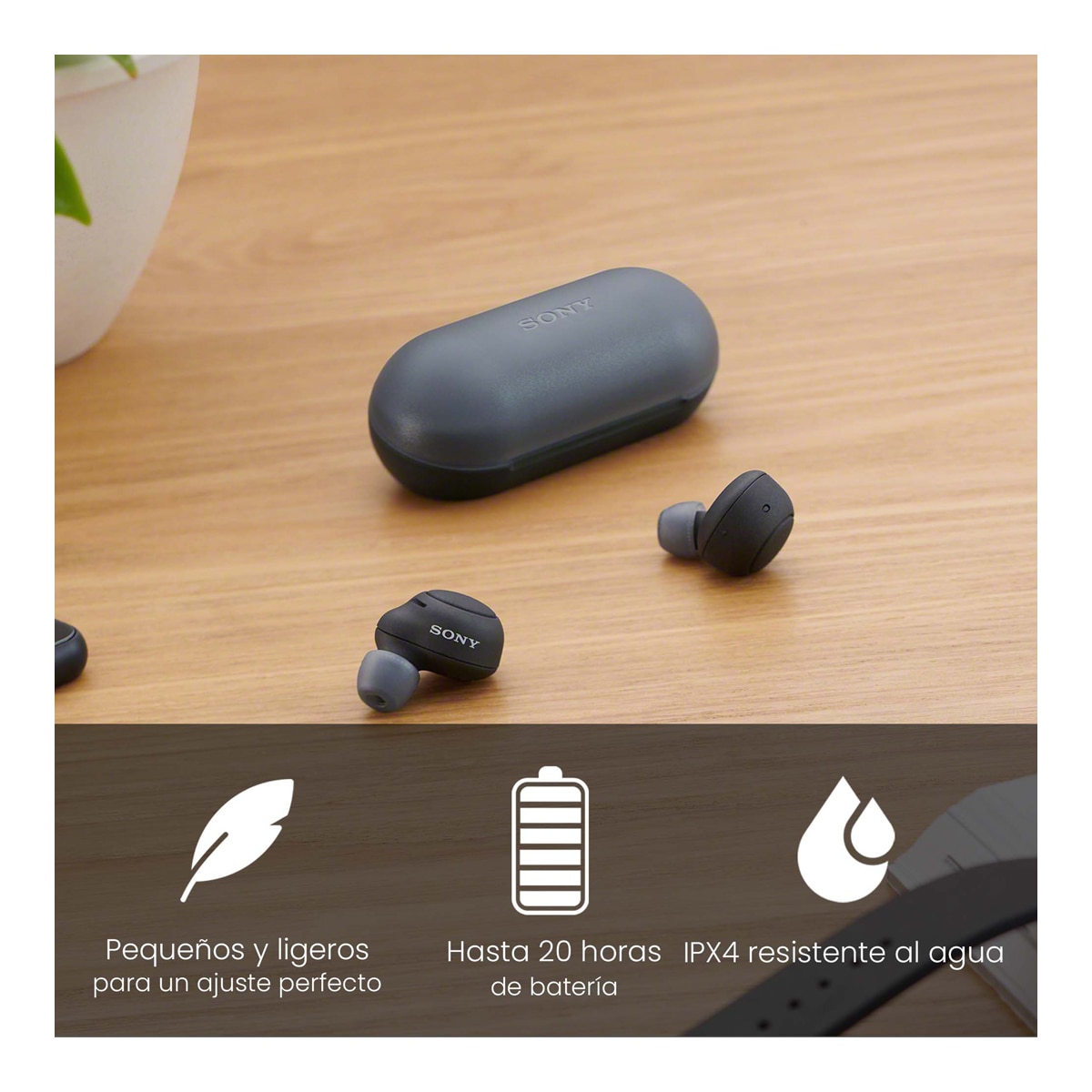 Auriculares True Wireless Sony WF-C500, Bluetooth, micrófono incorporado Negro Negro-5