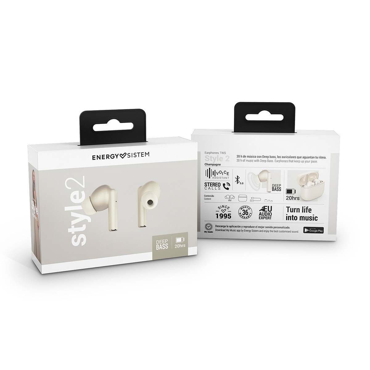 Auriculares de botón Energy Sistem Style 2 True Wireless Stereo Champagne Dorado-6