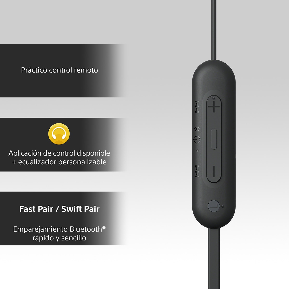 Sony WI-C100 Bluetooth con micrófono Auriculares de botón Negro-5