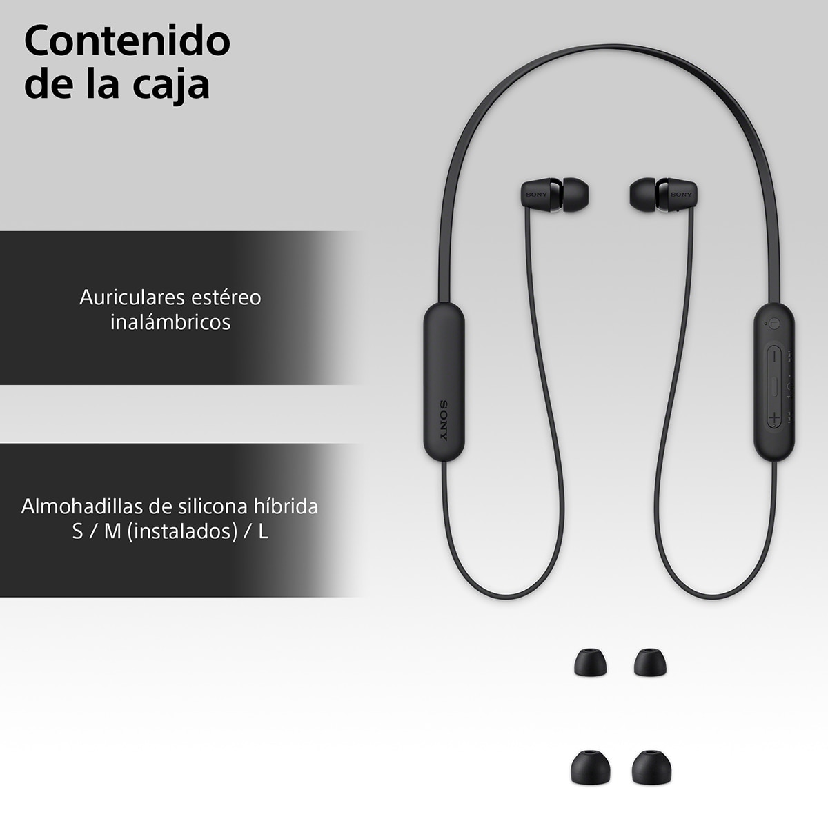 Sony WI-C100 Bluetooth con micrófono Auriculares de botón Negro-6