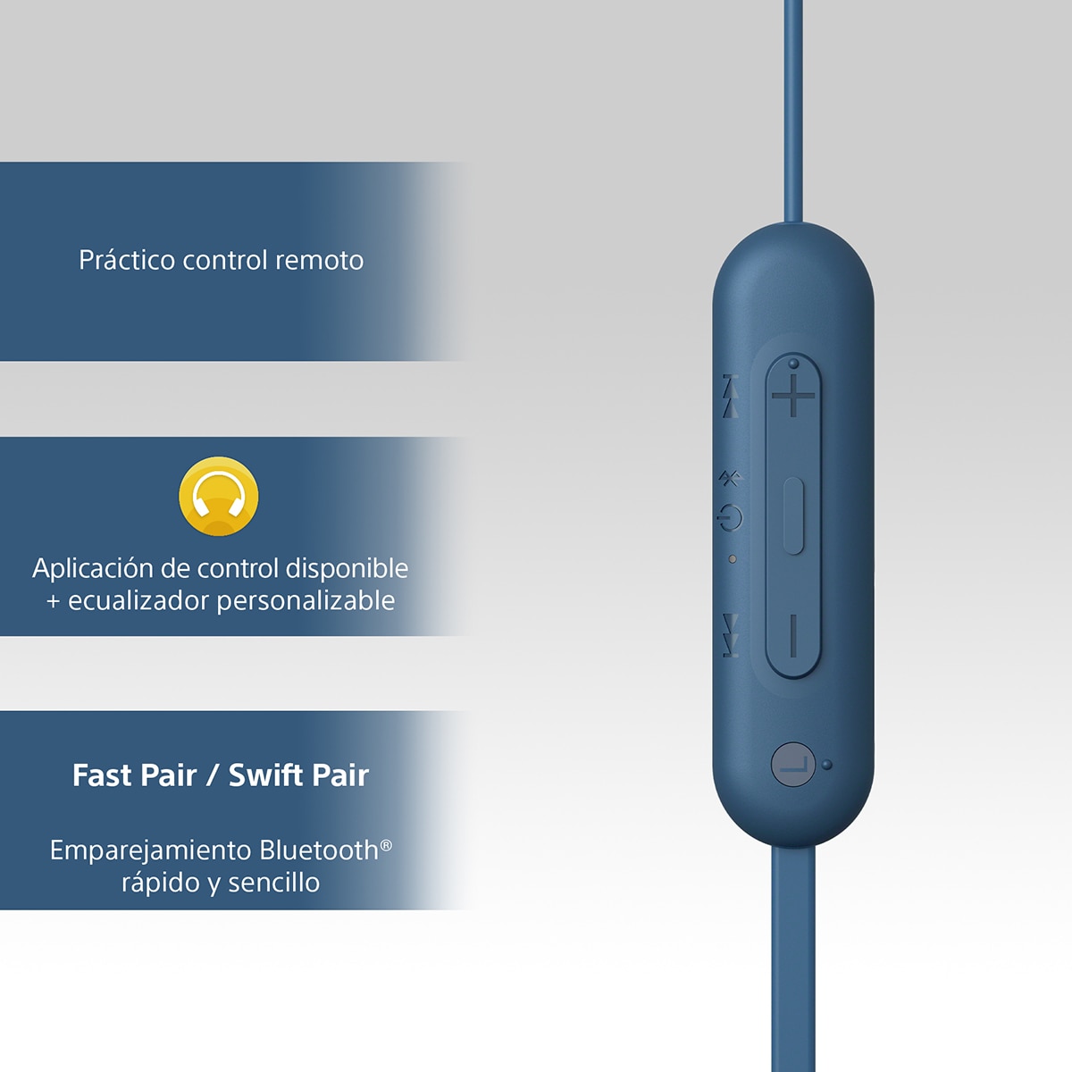 Sony WI-C100 Bluetooth con micrófono Auriculares de botón Azul-5