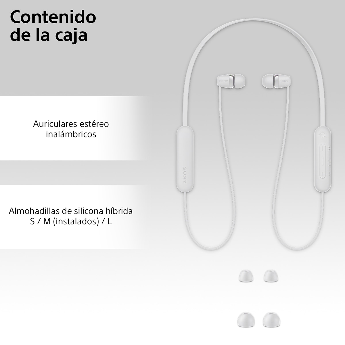 Sony WI-C100 Bluetooth con micrófono Auriculares de botón Blanco-6
