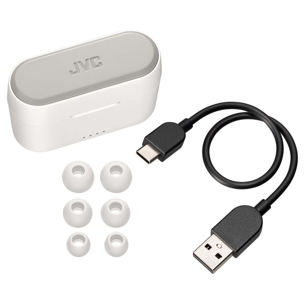 Imagen 3 de Auriculares de botón JVC HA-A9T-A-E True Wireless con micrófono - Blanco / Gris Blanco / Gris