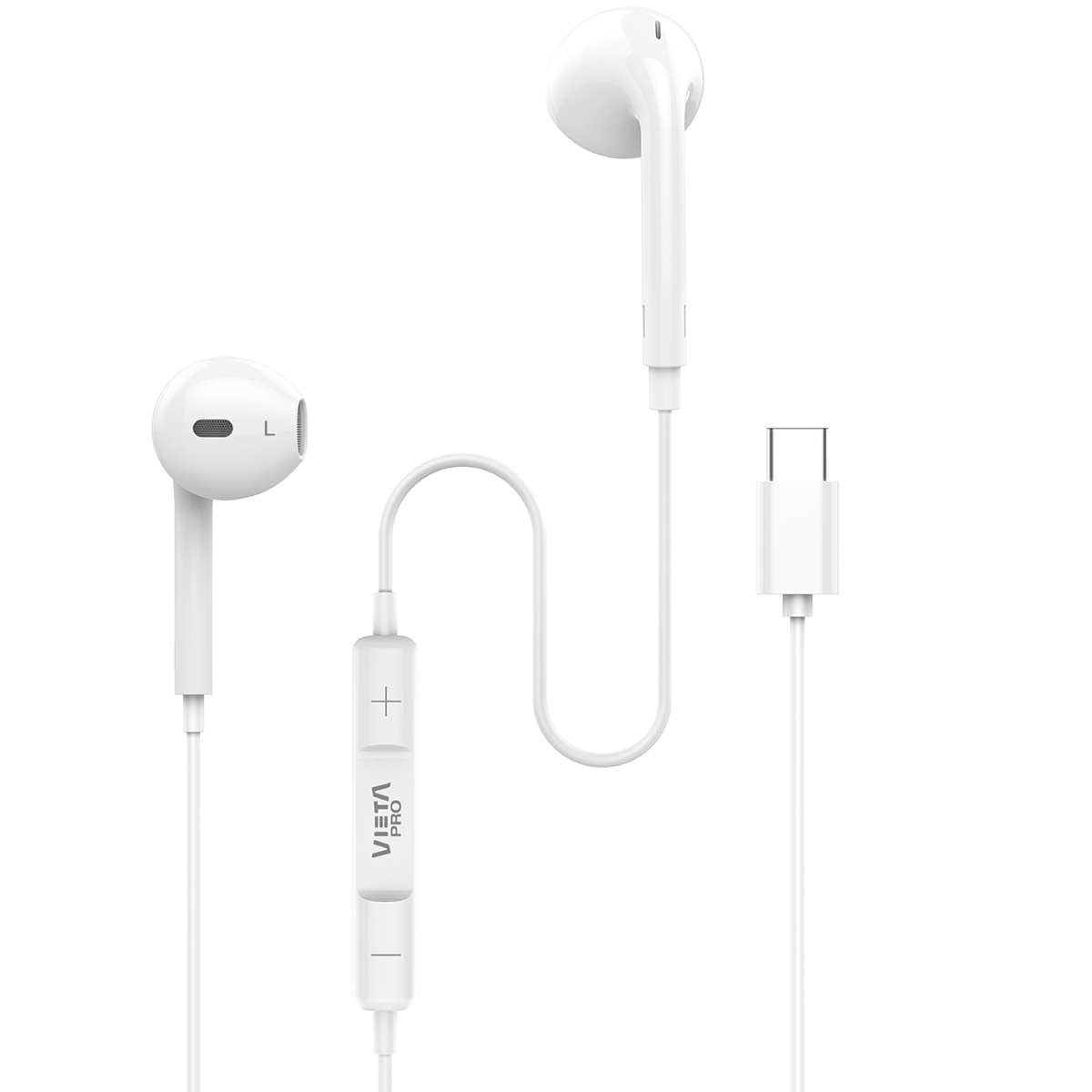 Auriculares de botón Homy de Vieta Pro micrófono integrado Blanco-1
